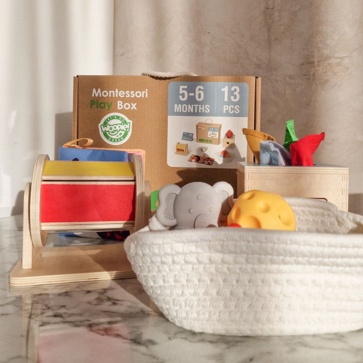 WOOPIE GREEN Box Pudełko XXL Montessori Edukacyjne 6w1 Sensoryczne 5-6
