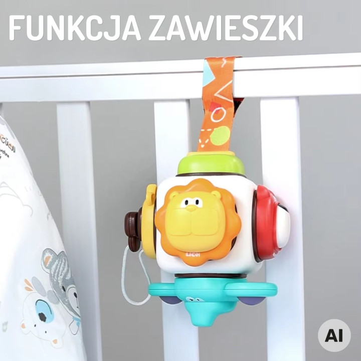 WOOPIE BABY Kostka Sensoryczna 6w1 - Zwierzątka