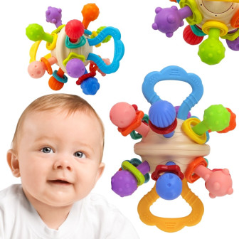 WOOPIE BABY Miękka Grzechotka 2w1 Gryzak Zabawka Sensoryczna dla Niemo