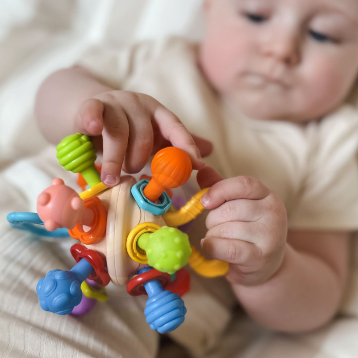 WOOPIE BABY Miękka Grzechotka 2w1 Gryzak Zabawka Sensoryczna dla Niemo