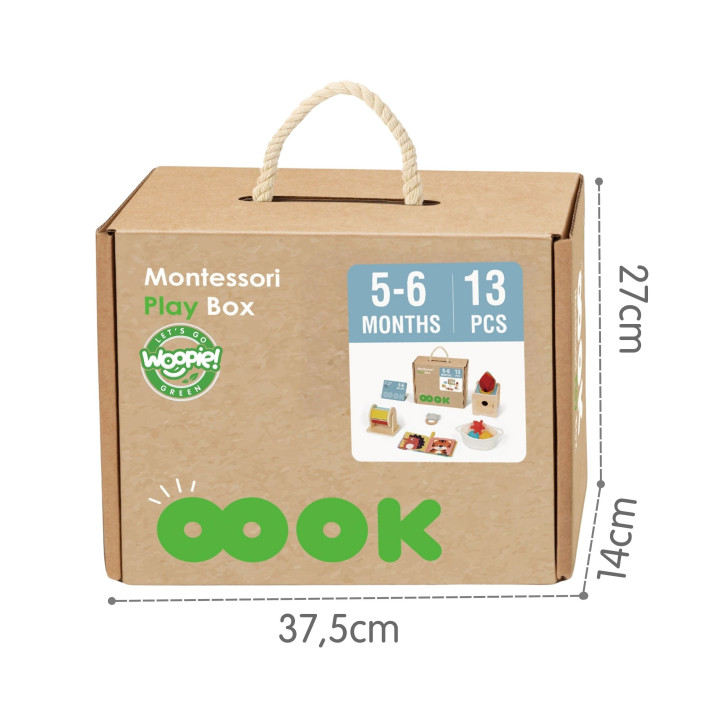 WOOPIE GREEN Box Pudełko XXL Montessori Edukacyjne 6w1 Sensoryczne 5-6