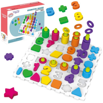 WOOPIE Układanka Montessori Sorter Trening Mózgu Literki Cyferki 139 e
