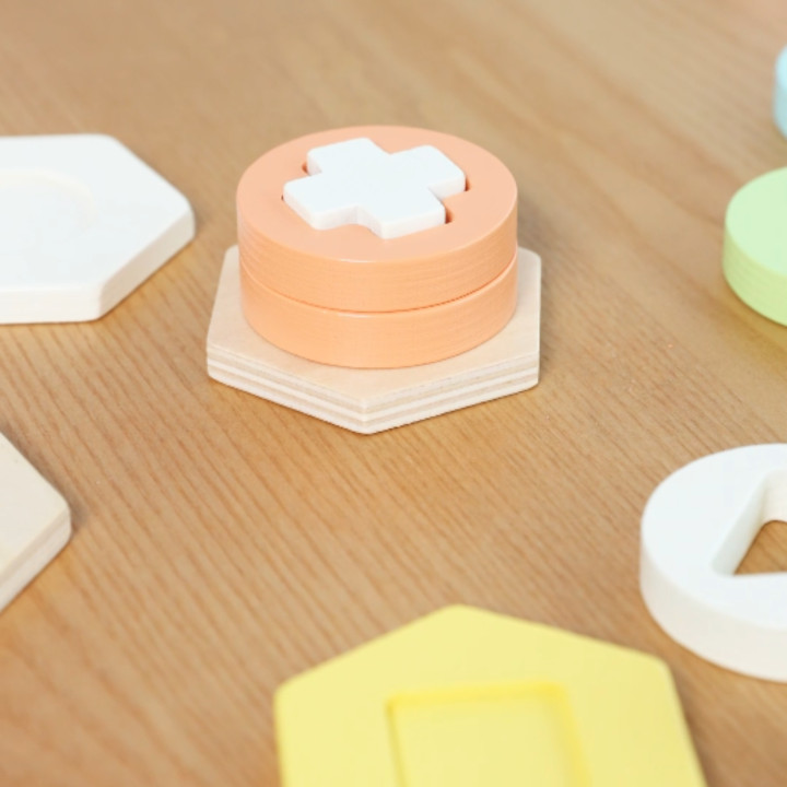 CLASSIC WORLD Sorter Montessori Kształtów i Kolorów Układanka Wieża