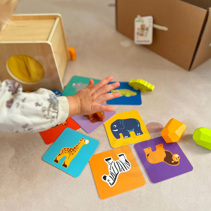 WOOPIE GREEN Box Pudełko XXL Montessori Edukacyjne 7w1 Sensoryczne 31-