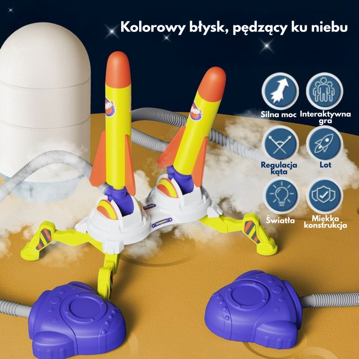 
						WOOPIE Podwójna Wyrzutnia Rakiet Piankowych 6 szt.
					
