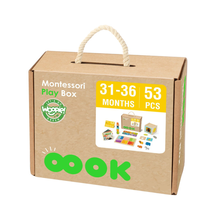 WOOPIE GREEN Box Pudełko XXL Montessori Edukacyjne 7w1 Sensoryczne 31-