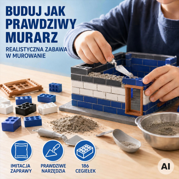 
						WOOPIE Zestaw Konstrukcyjny DIY do Budowania Cegły Posterunek P