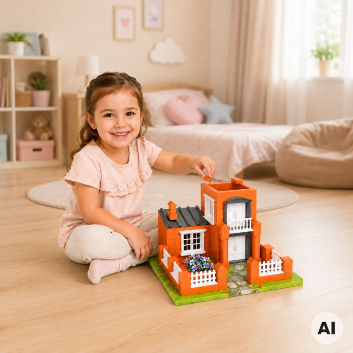 
						WOOPIE Willa z Cegiełek Zestaw Konstrukcyjny DIY 458 el. Domek 