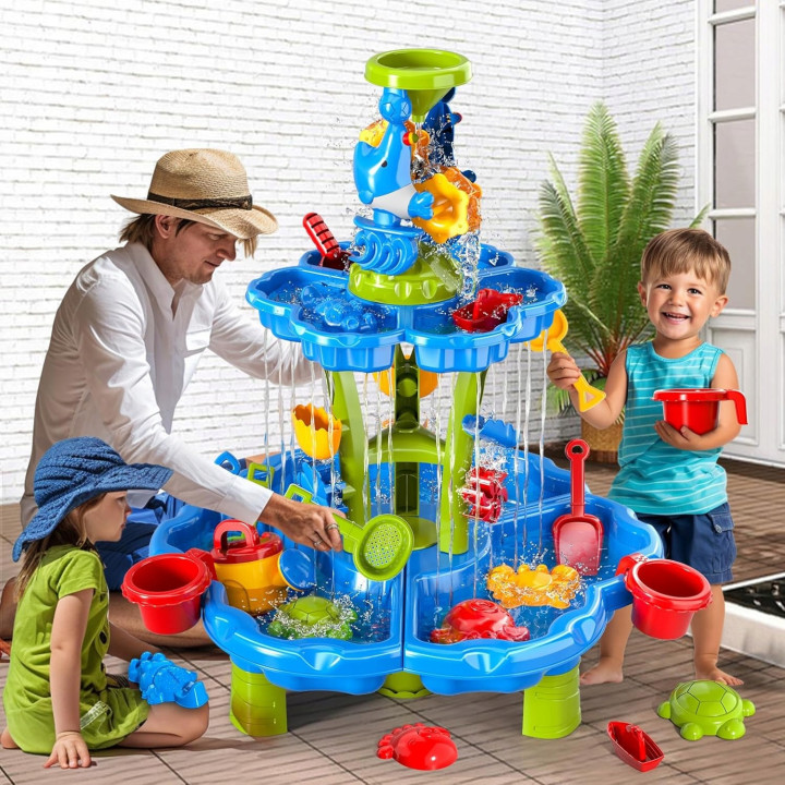 
						WOOPIE Stolik Wodny 2w1 Piaskownica Fontanna XXL Aquapark z Del