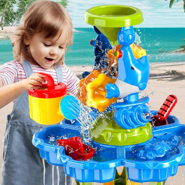 
						WOOPIE Stolik Wodny 2w1 Piaskownica Fontanna XXL Aquapark z Del