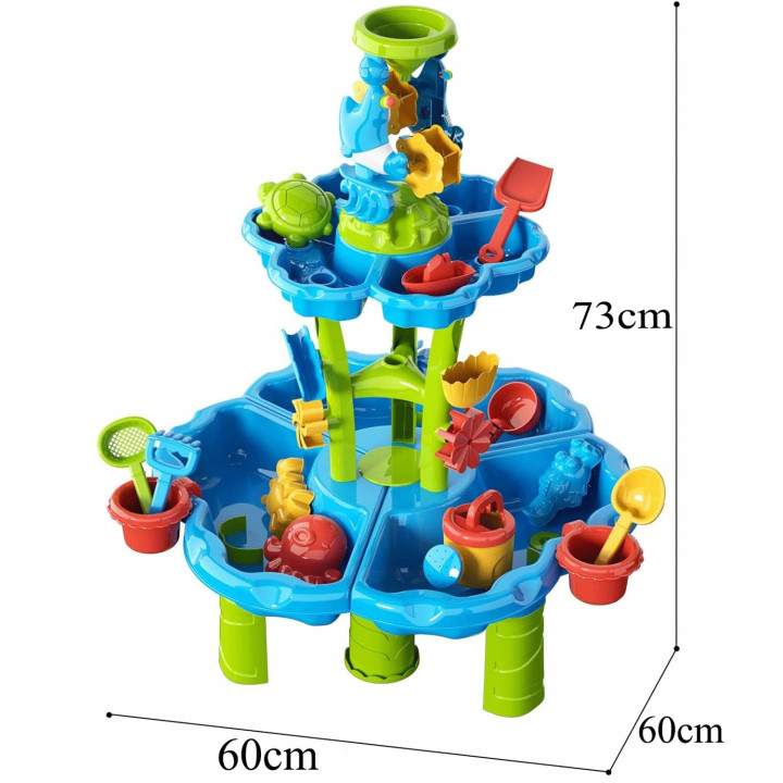 
						WOOPIE Stolik Wodny 2w1 Piaskownica Fontanna XXL Aquapark z Del