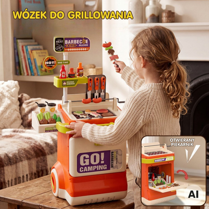 
						WOOPIE Interaktywny Wózek do Grillowania BBQ Stoisko do Grilla 
