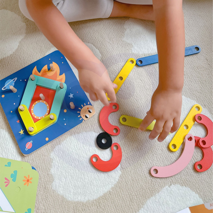 
						TOOKY TOY Drewniana Układanka Klocki Kołki Wzory Zwierząt do Od