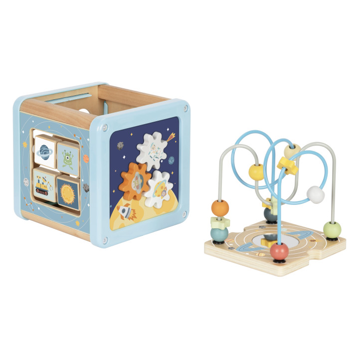 
						TOOKY TOY Drewniana Kostka Aktywności Kosmos Sorter Labirynt
		