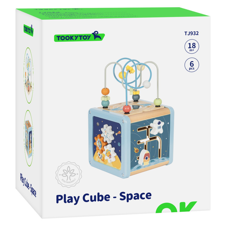 
						TOOKY TOY Drewniana Kostka Aktywności Kosmos Sorter Labirynt
		