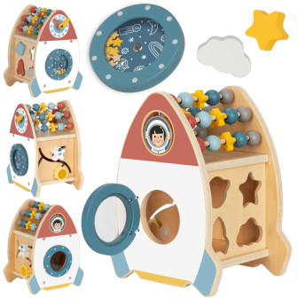 
						TOOKY TOY Kosmiczna Rakieta Aktywności Sorter Labirynt Drewnian