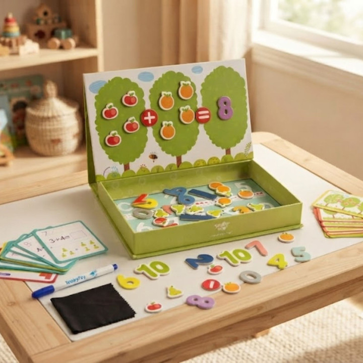 
						TOOKY TOY Drewniana Gra Magnetyczna Układanka Montessori dla Dz