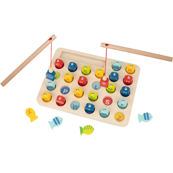 
						Tooky Toy Drewniana Gra Łowienie Rybek Nauka Literek 29 el.
			