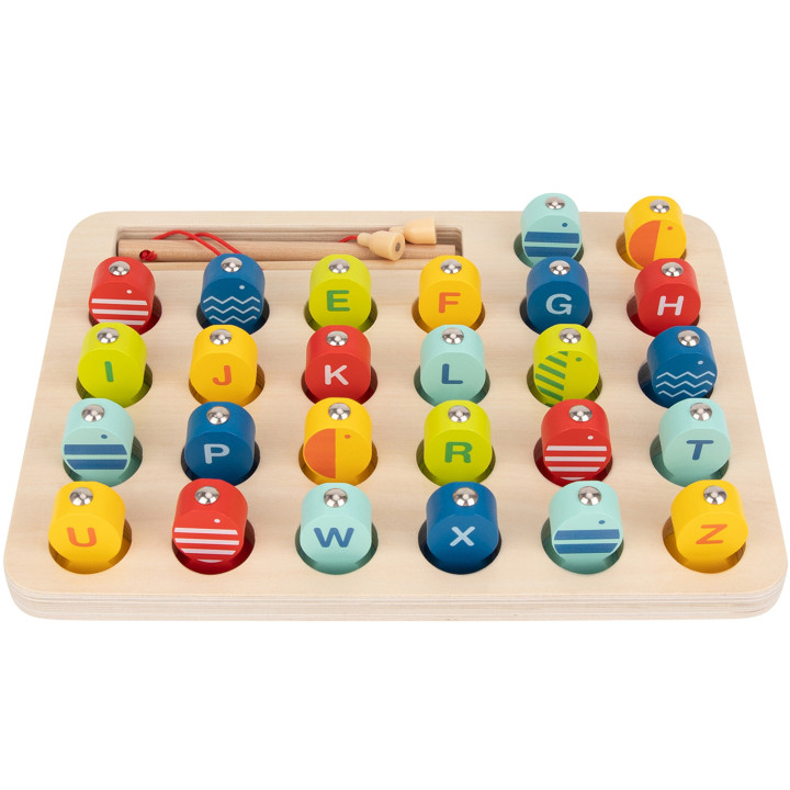 
						Tooky Toy Drewniana Gra Łowienie Rybek Nauka Literek 29 el.
			