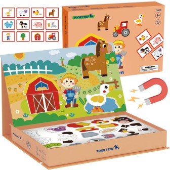 
						TOOKY TOY Układanka Magnetyczna Farma Puzzle
					