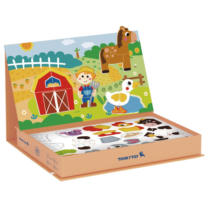 
						TOOKY TOY Układanka Magnetyczna Farma Puzzle
					