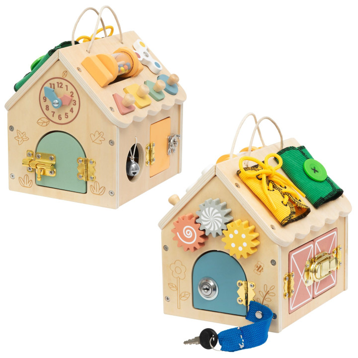 
						TOOKY TOY Drewniany Domek Manipulacyjny
					