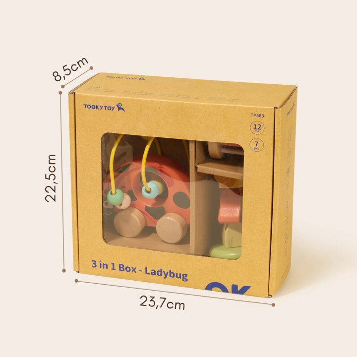 
						TOOKY TOY Zestaw Biedronka do Zabawy Rozwojowej 3w1
					