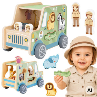 
						TOOKY TOY Samochód Kostka Aktywności Safarii
					