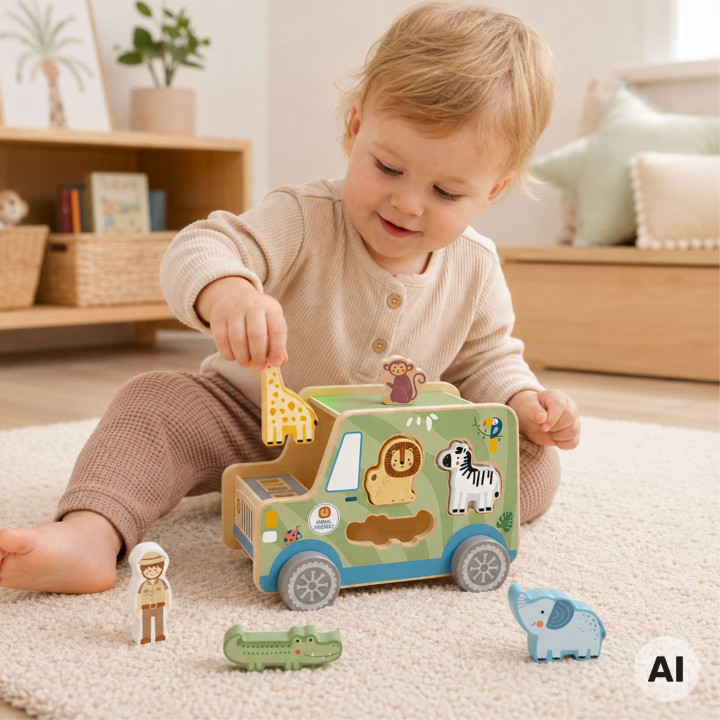 
						TOOKY TOY Samochód Kostka Aktywności Safarii
					