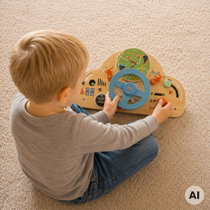 
						TOOKY TOY Drewniana Kierownica Edukacyjna 3+
					