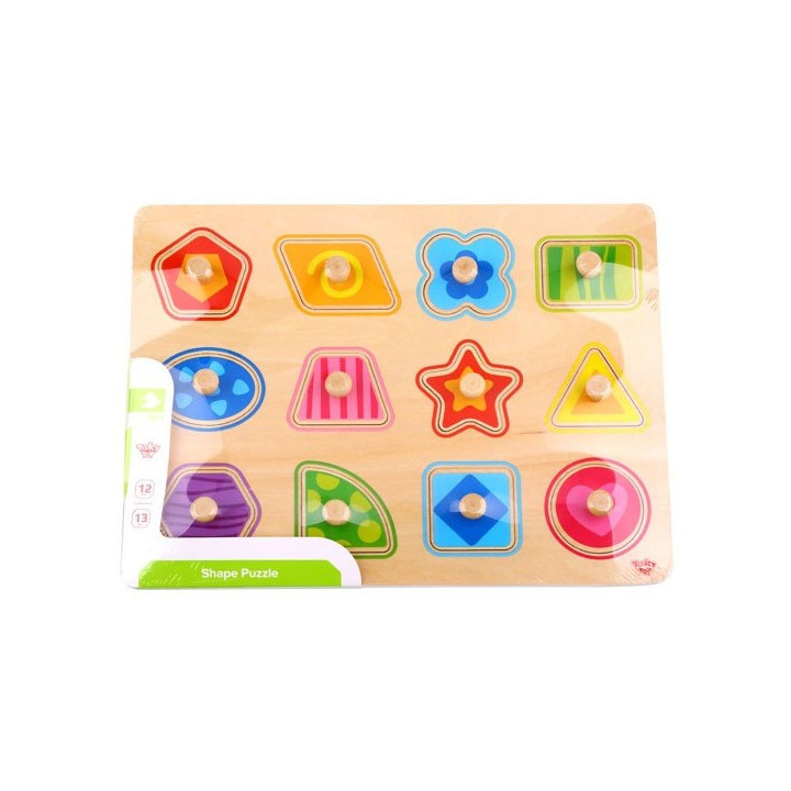 
						TOOKY TOY Puzzle Układanka Montessori Nauka Kształtów z Pinezka