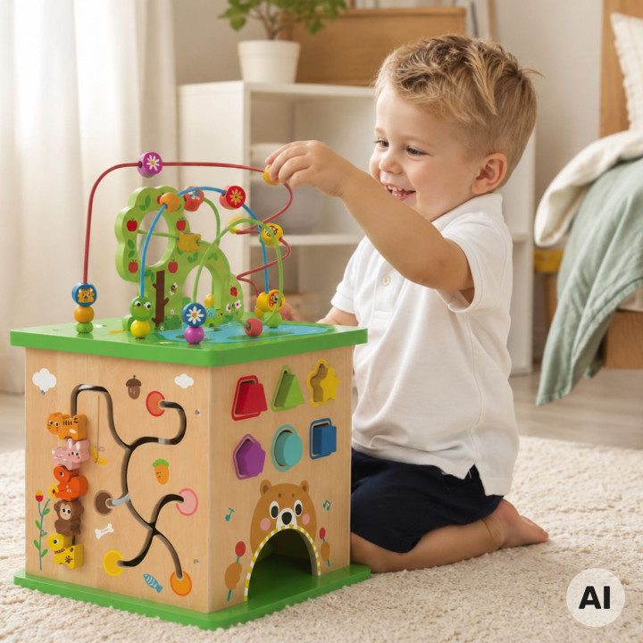 
						TOOKY TOY Kostka Edukacyjna Sorter Labirynt Przeplatanka Zwierz