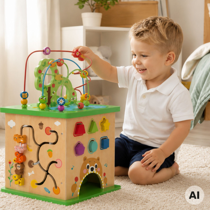 
						TOOKY TOY Kostka Edukacyjna Sorter Labirynt Przeplatanka Zwierz