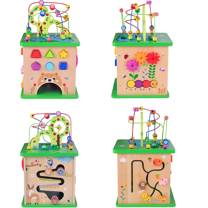 
						TOOKY TOY Kostka Edukacyjna Sorter Labirynt Przeplatanka Zwierz