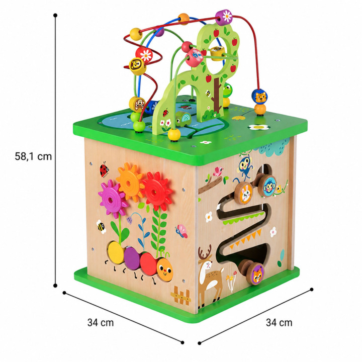 
						TOOKY TOY Kostka Edukacyjna Sorter Labirynt Przeplatanka Zwierz
