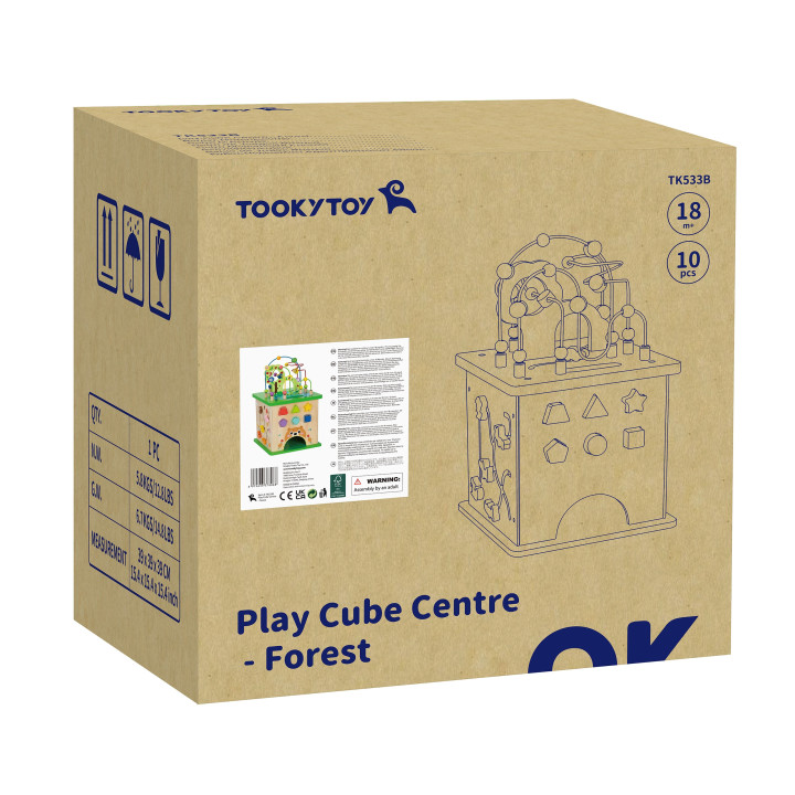 
						TOOKY TOY Kostka Edukacyjna Sorter Labirynt Przeplatanka Zwierz