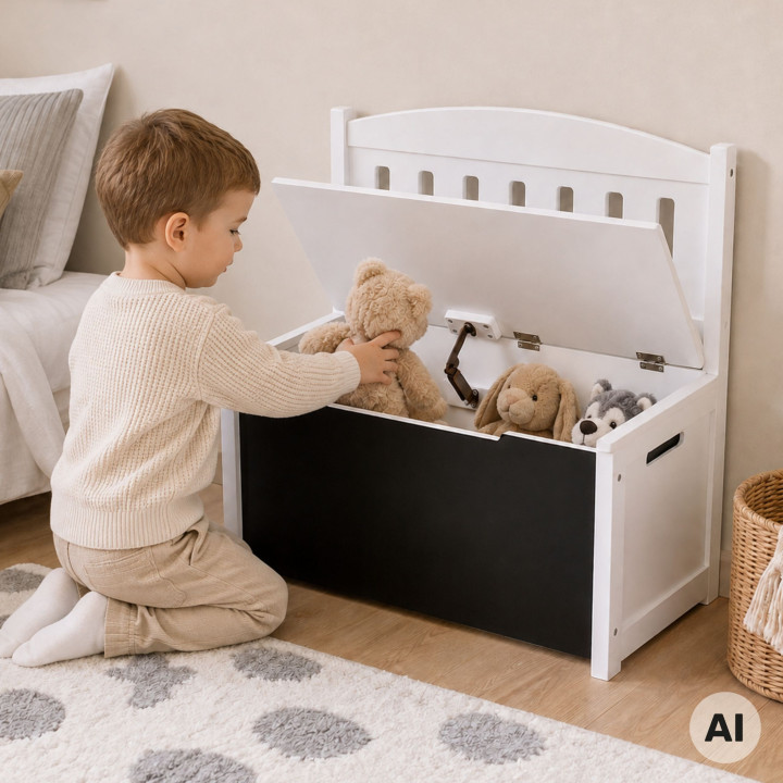 
						Tooky Toy Drewniana Skrzynka Ławka z Tablicą do Rysowania
					