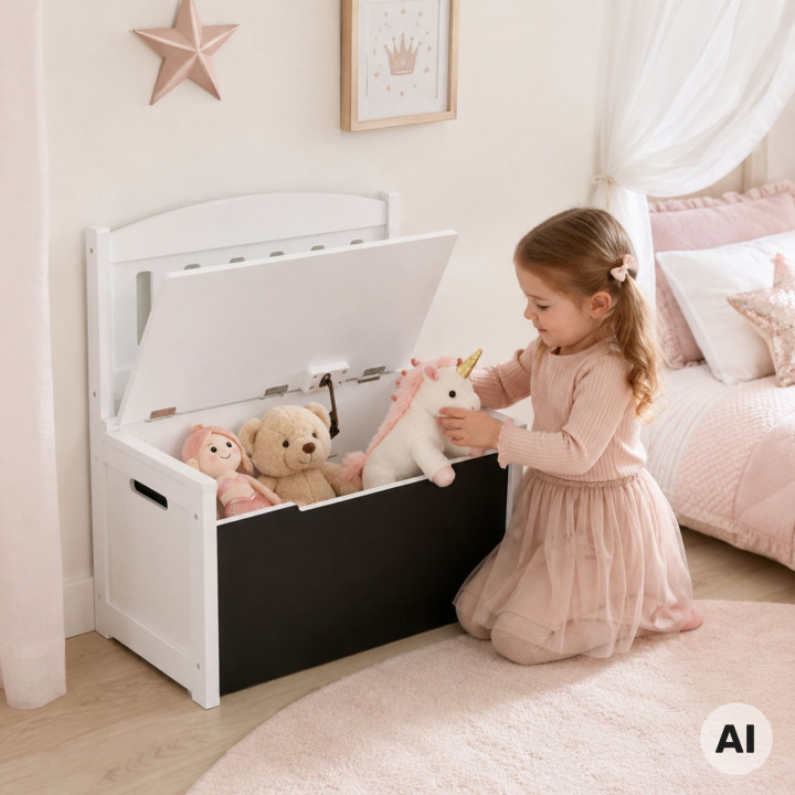 
						Tooky Toy Drewniana Skrzynka Ławka z Tablicą do Rysowania
					