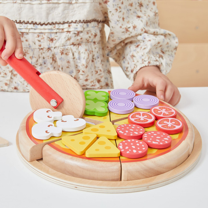 
						VIGA Drewniana Pizza Do Krojenia Zestaw kuchenny 27 el. Dla Dzi