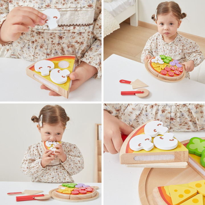
						VIGA Drewniana Pizza Do Krojenia Zestaw kuchenny 27 el. Dla Dzi