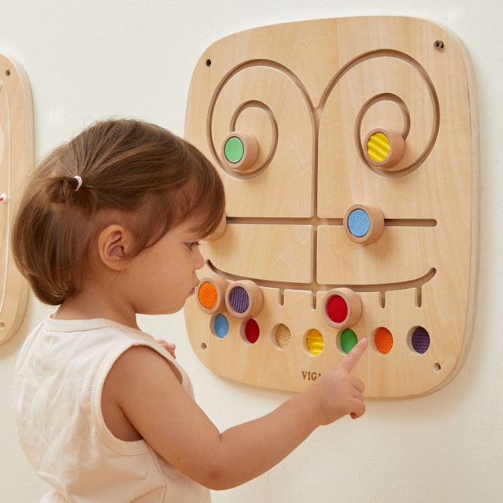 
						VIGA Drewniana Tablica Manipulacyjna Sensoryczna Labirynt Dotkn
