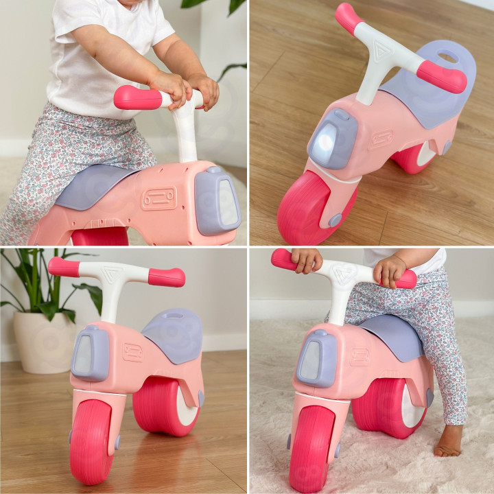 WOOPIE BABY Rowerek Biegowy Jeździk Dźwięk 18m+ Różowy