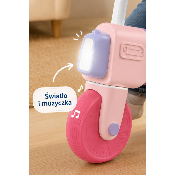 WOOPIE BABY Rowerek Biegowy Jeździk Dźwięk 18m+ Różowy