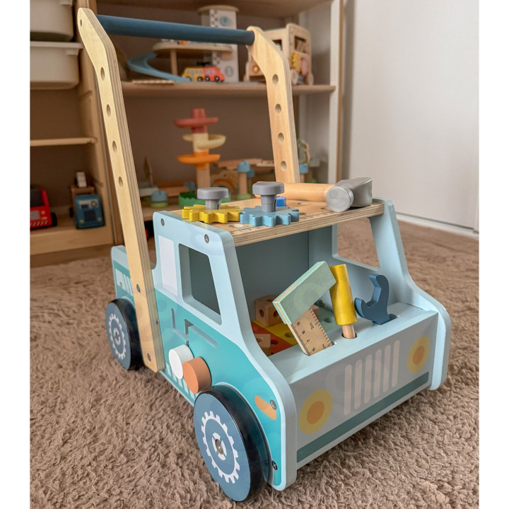 
						TOOKY TOY Drewniany Chodzik Samochód Mini Warsztat STEM
					