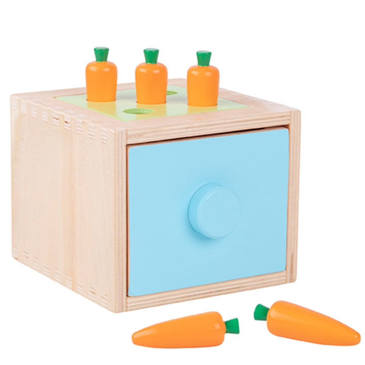 WOOPIE GREEN Drewniana Szuflada Edukacyjna 4w1 Sorter Montessori Gra w