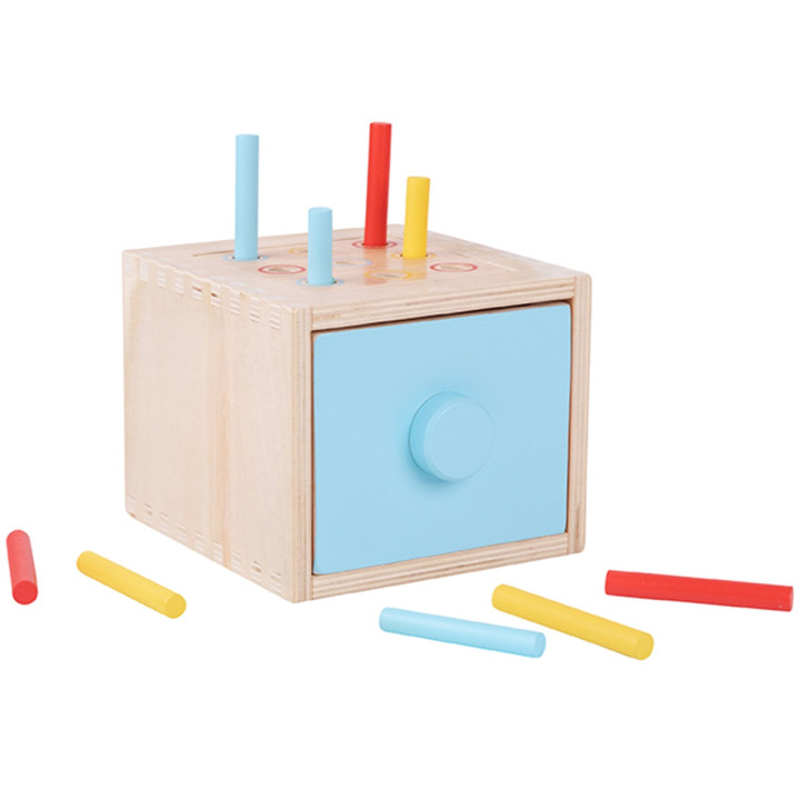 WOOPIE GREEN Drewniana Szuflada Edukacyjna 4w1 Sorter Montessori Gra w