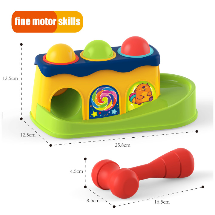 
						WOOPIE BABY Kolorowa Przebijanka Wbijanka z Młoteczkiem Montess