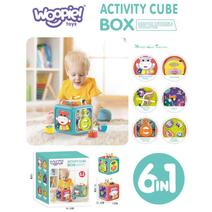 WOOPIE BABY Interaktywna Kostka Sensoryczna Edukacyjna Montessori Sort
