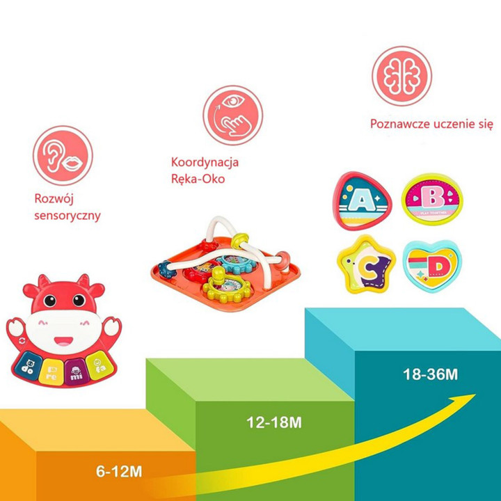 WOOPIE BABY Interaktywna Kostka Sensoryczna Edukacyjna Montessori Sort