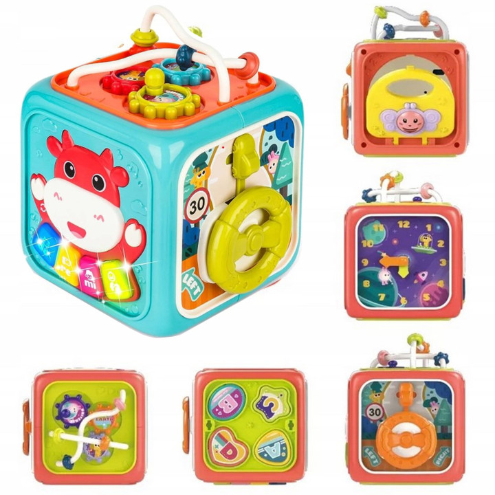 WOOPIE BABY Interaktywna Kostka Sensoryczna Edukacyjna Montessori Sort